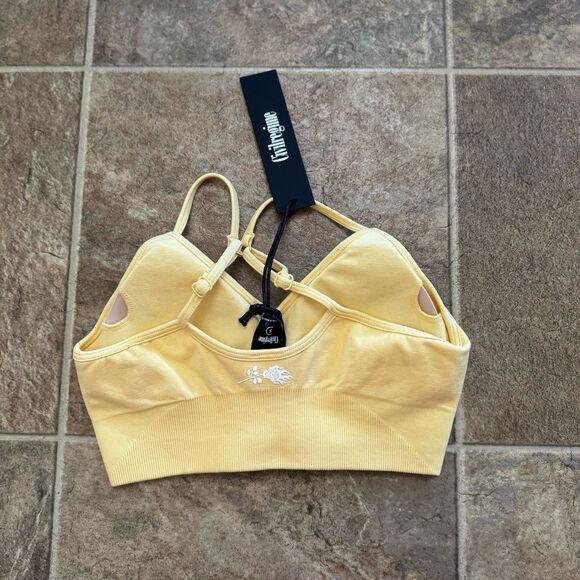 Civil Regime Pastel Yellow Kelly Seamless Bra Size Small - Picture 4 of 7